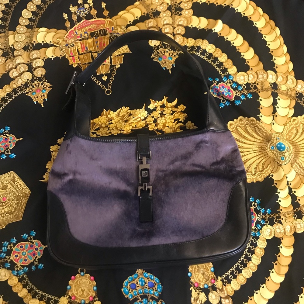 Gucci Purple & Black Handbag